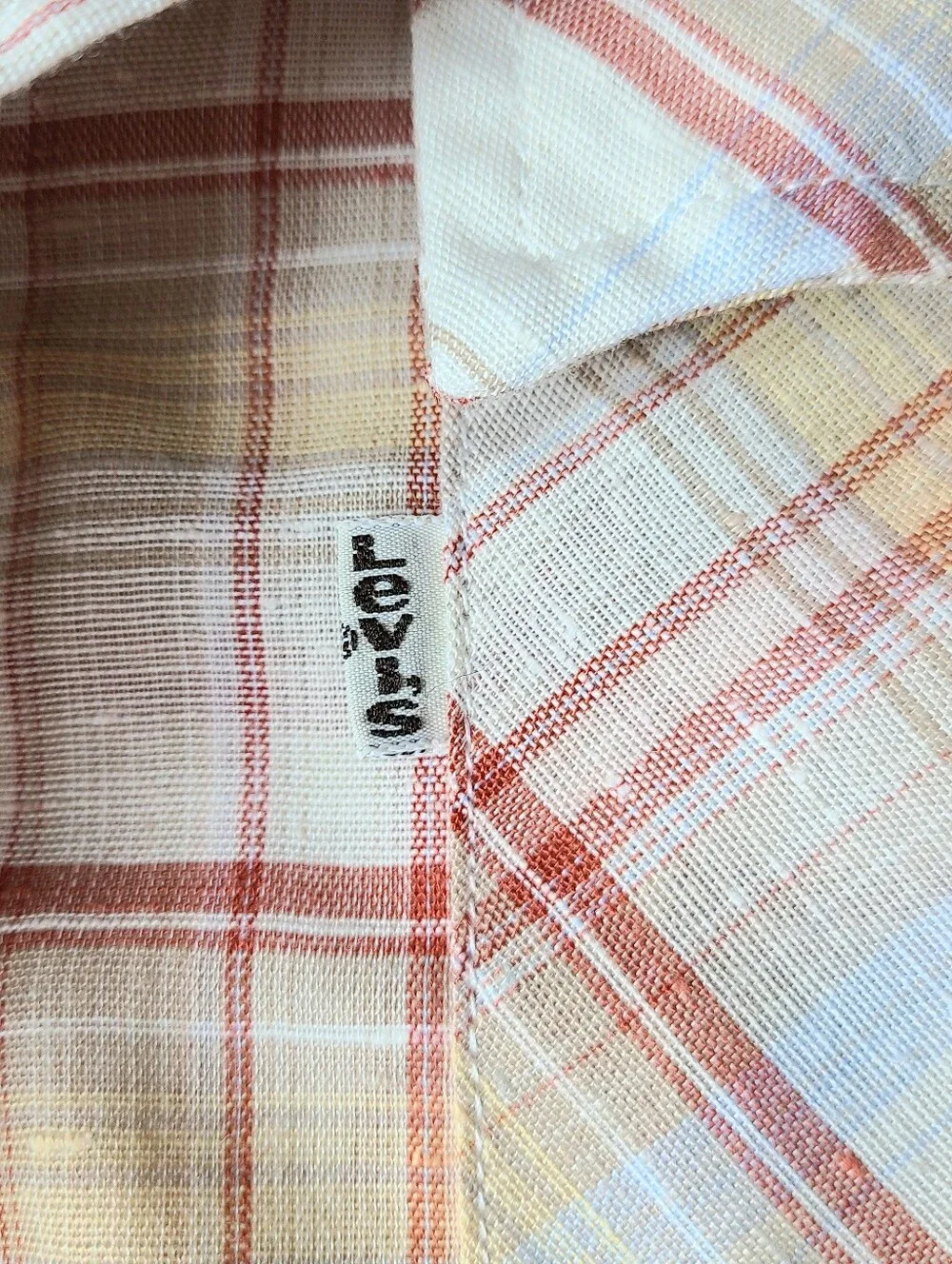 Levi's White Tab 70s Vintage Plaid Western Pearl Snap Shirt
